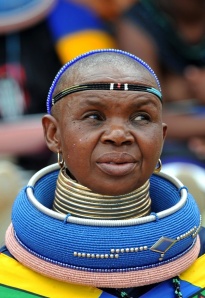 Portrait of an Ndebele Woman. The Ndebele people are located in South Africa and Zimbabwe